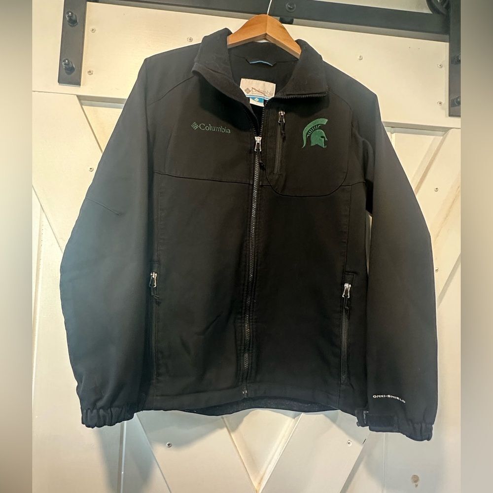 Columbia Michigan State Soft Shell Coat size small